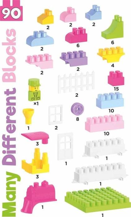 Set cuburi de constructie,  90 de piese