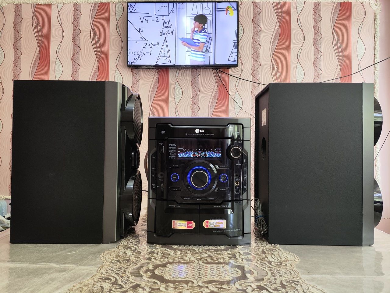 3200 watt LG 100% ishleydi usb fleshka disk aux radio kaseta