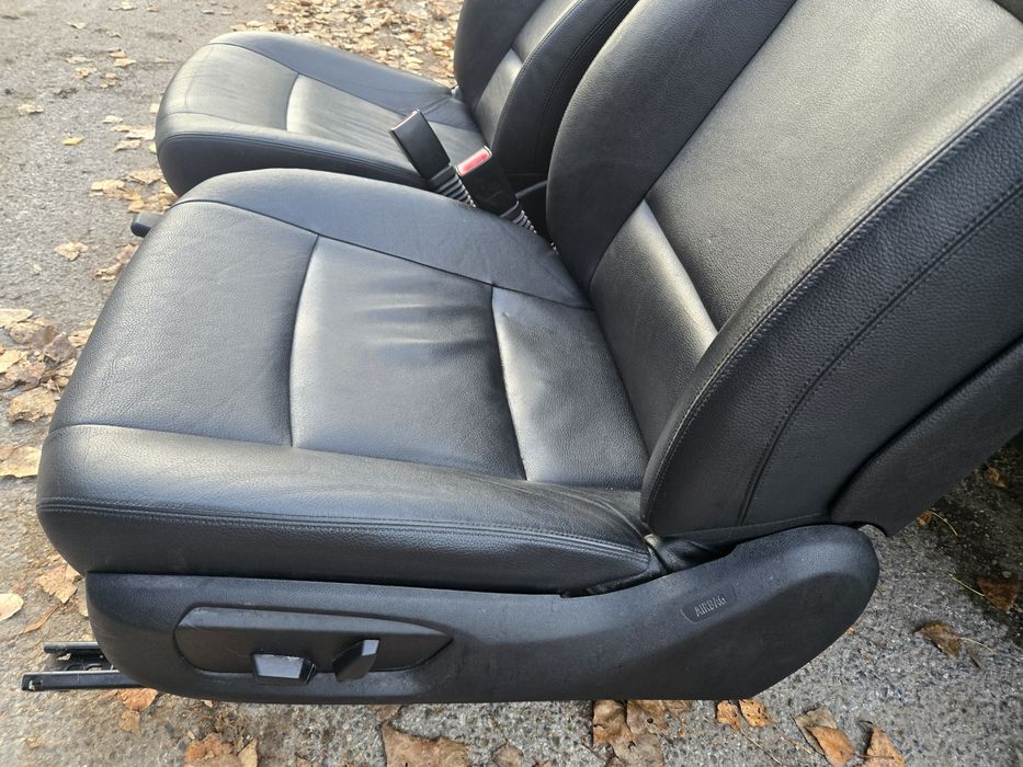 Черен кожен салон с подгреви за bmw f10