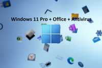 Stick bootabil Windows 11 Pro, Office si antivirus cu licente retail