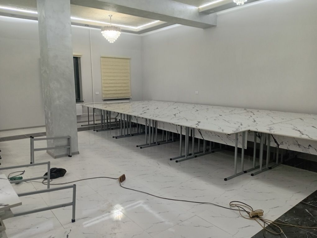 Parta stol sutullar tayyorlabberamiz