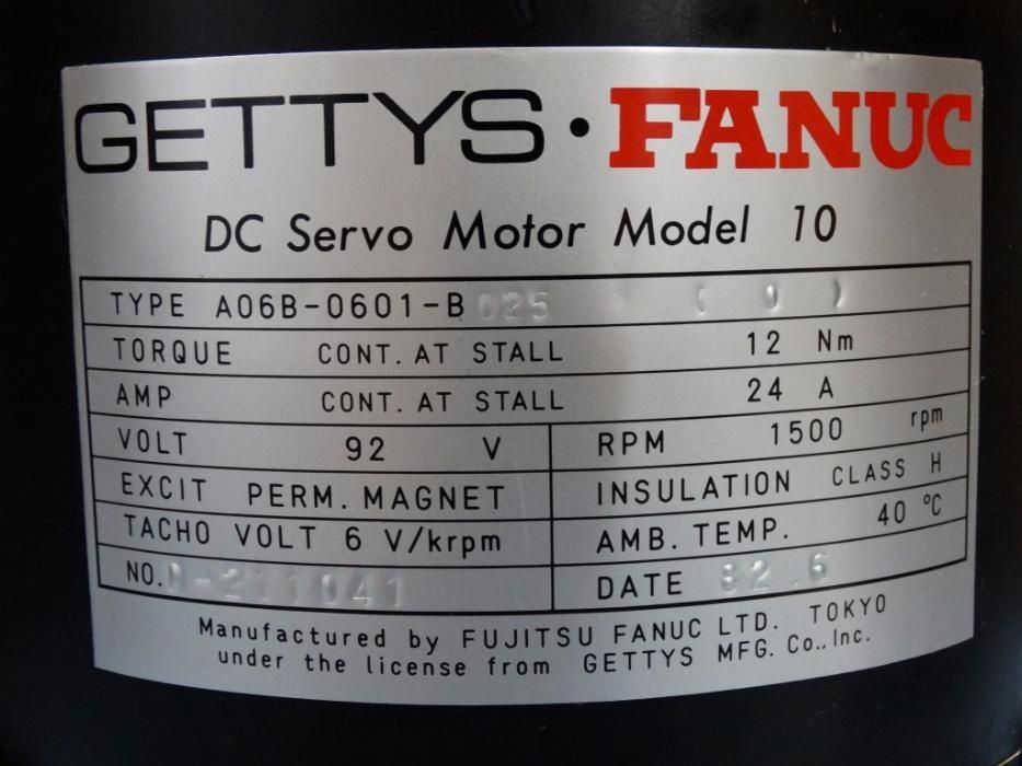 Правотоков серво мотор FANUC model 10