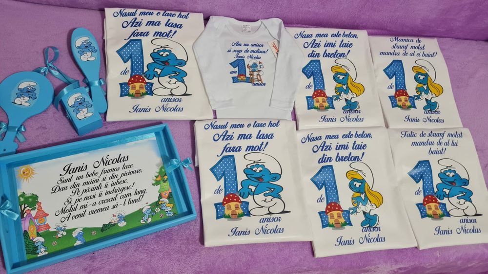 Trusou botez personalizat, tricouri imprimate ,prosoape brodate