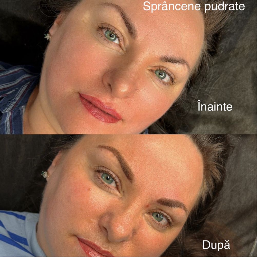 Micropigmentare: sprâncene pudrate/fir cu fir, buze