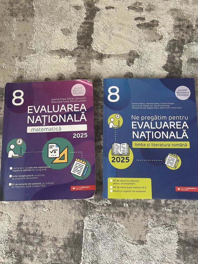 Vand culegeri matematica si romana clasele 5-8, pregatire evaluare
