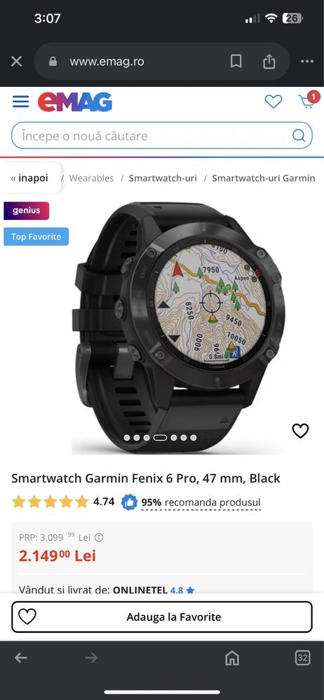 Ceas garmin Fenix 6 pro
