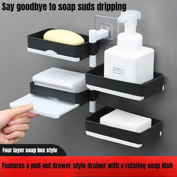 Стенен Въртящ се 3 и 4-етажен Органайзер за Баня