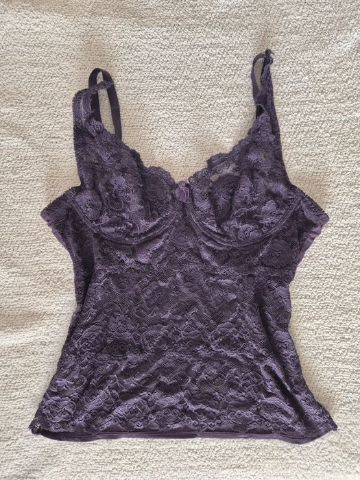 Top transparent din dantela