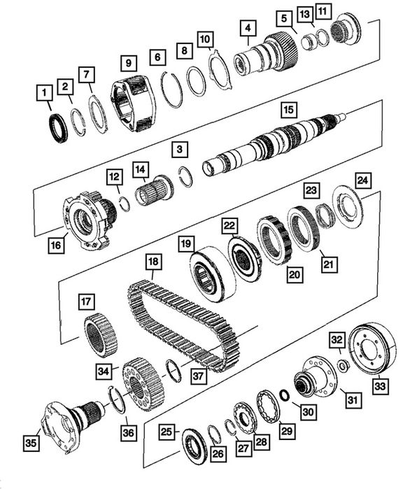 Части за скоростни кутии, раздатки и диференциали