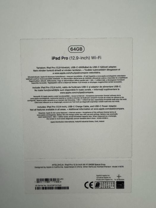 iPad Pro 12.9 [gen 3] 64 gb + Apple Pencil [gen 2] + Husa + folie