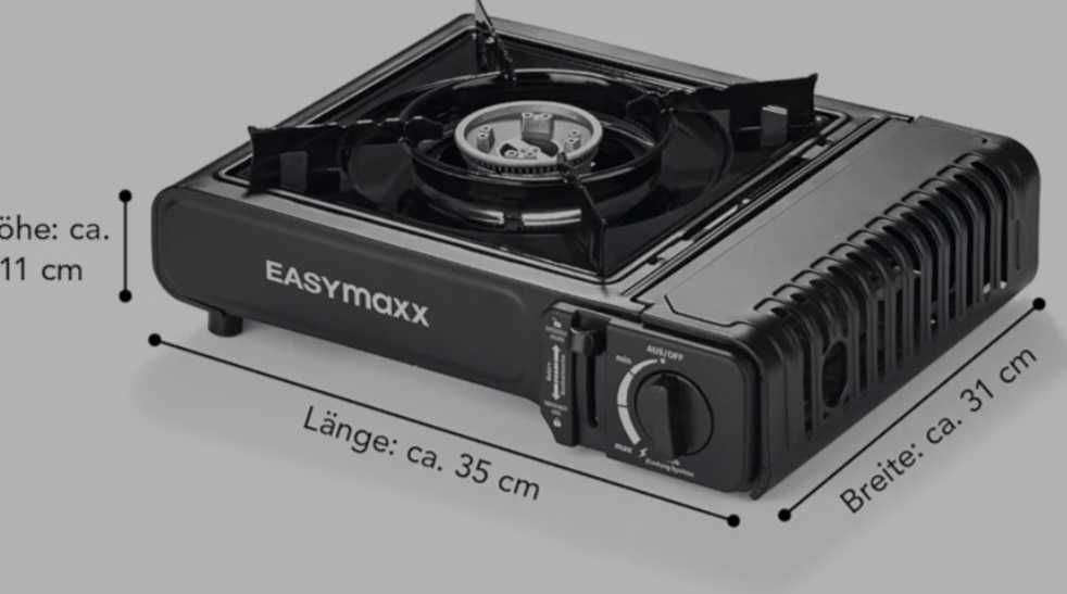 Преносима компактна къмпинг  газова печка EASYmaxx с транспортна кутия