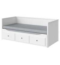 HEMNES Divan cu canapea/pat 80x200 cm si Comoda 3 sertare alba 108x96