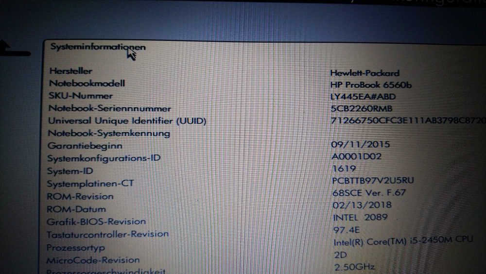 Hp probook 6560b procesor i5