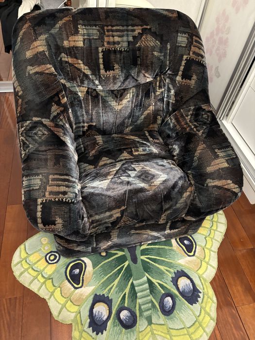 Кресло облегченное драпировка-велюровая