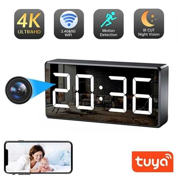 WIFI/IP часовник с камера 4К с нощно виждане /BK039/