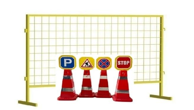 Дорожный знак . Дорожные ограждения. Конус дорожный. Сигнальный конус