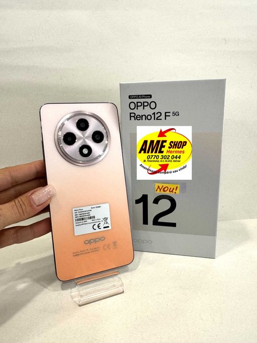Oppo Reno 12F 5G, 256GB/8GB RAM, Amber Orange, NOU!