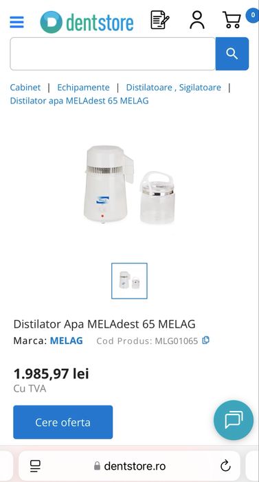 Distilator apa Melag Meladest 65 stomatologie dental clinica autoclav