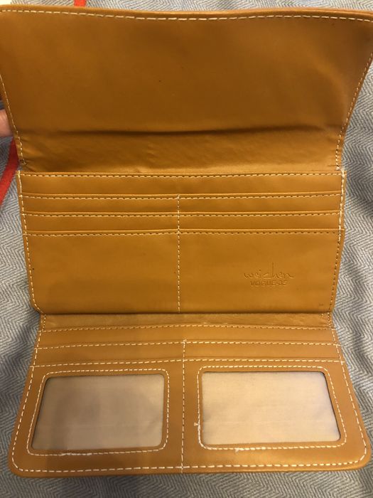 Portofel nou portocaliu lucios