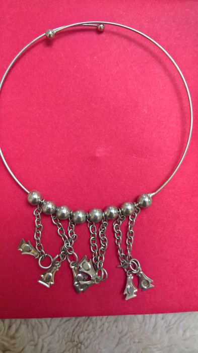 Bratara de picior argintie/reglabila