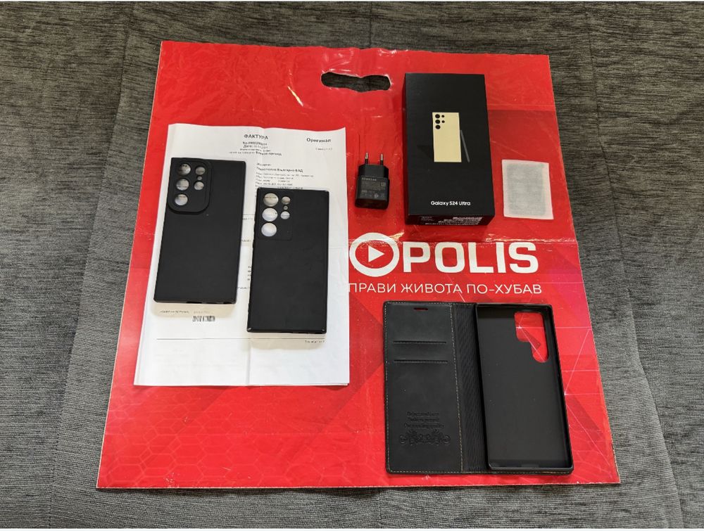 КАТО НОВ 1TB Samsung S24 Ultra 12GB Гаранция Технополис 2026г. Yellow
