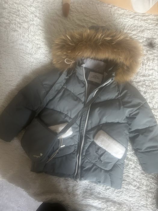 Пуховик зимний для девочки размер 104