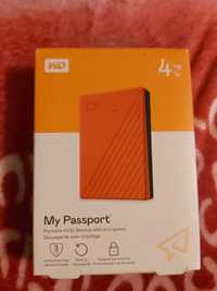 Hard portabil extern sigilat 4tb rodu Wd My Passport