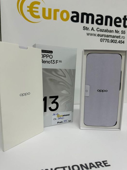 Telefon OPPO Reno13 F 5G, 256GB, 8GB RAM, Dual SIM, Luminous Blue -I-