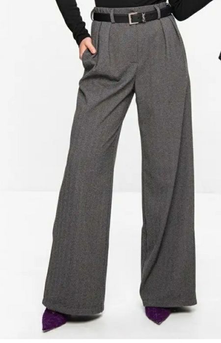 Утепленные брюки палаццо