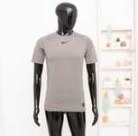 Nike Pro Оригинална Мъжка Блуза къс ръкав сива Dri Fit за фитнес L