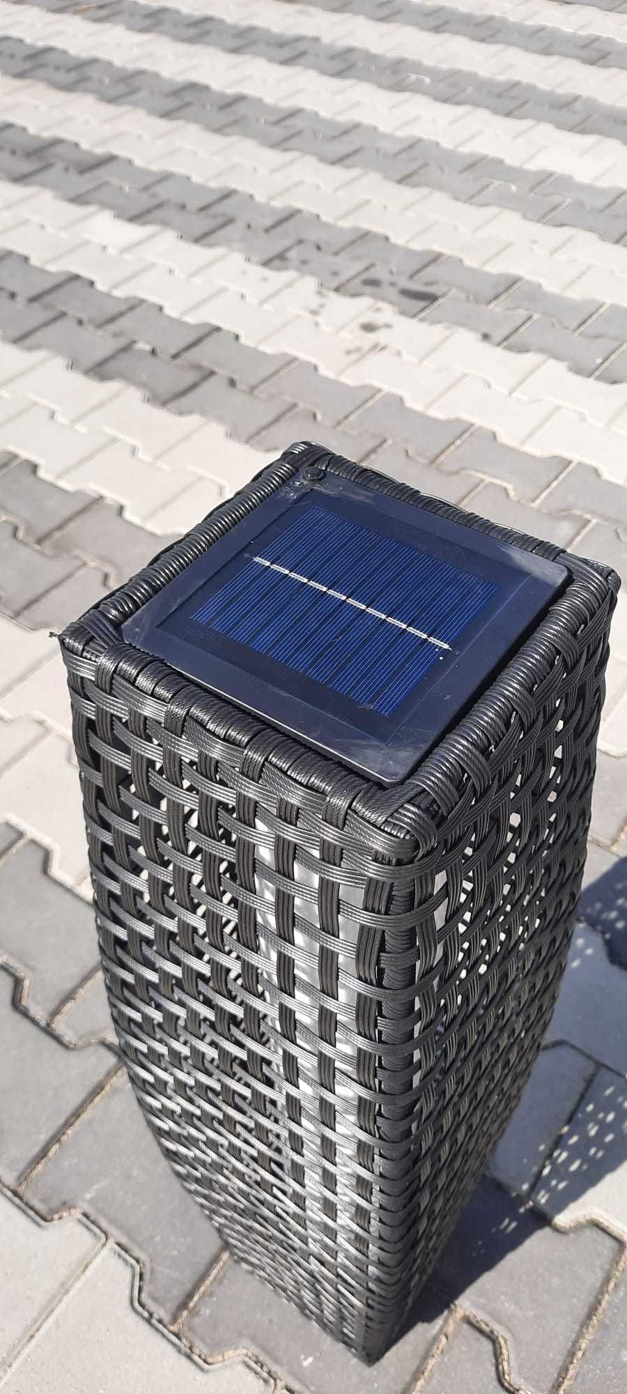 Lampa solara pentru gradina din poliratan, baterie inclusa, 80 cm