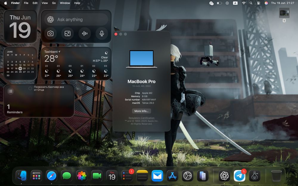 Macbook pro M2, 13 inch, 8/256