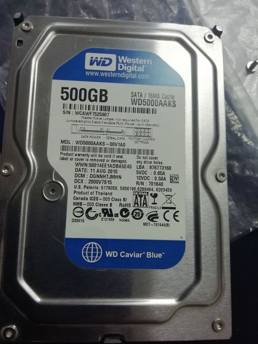 Vand HDD Western Digital 500GB Caviar Blue
