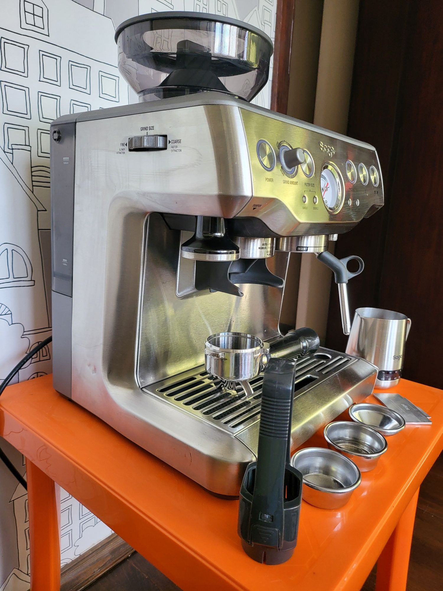Еспресо машина SAGE Barista Express Кафемашина с кафемелачка