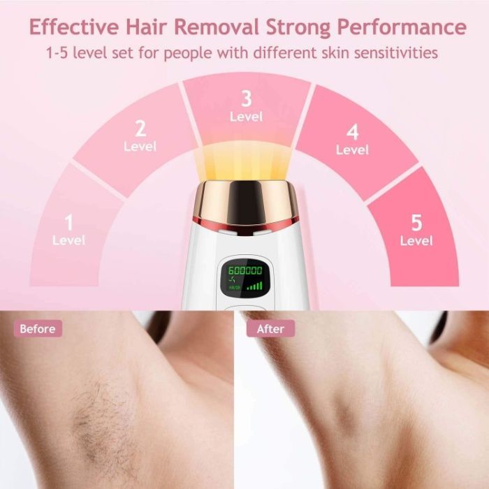 IPL Permanent Hair Removal pentru femei și barbati 600.000 flash-uri