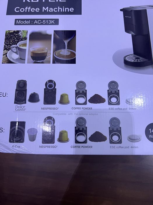 Espressor pe capsule si macinata kotlie nou sigilat