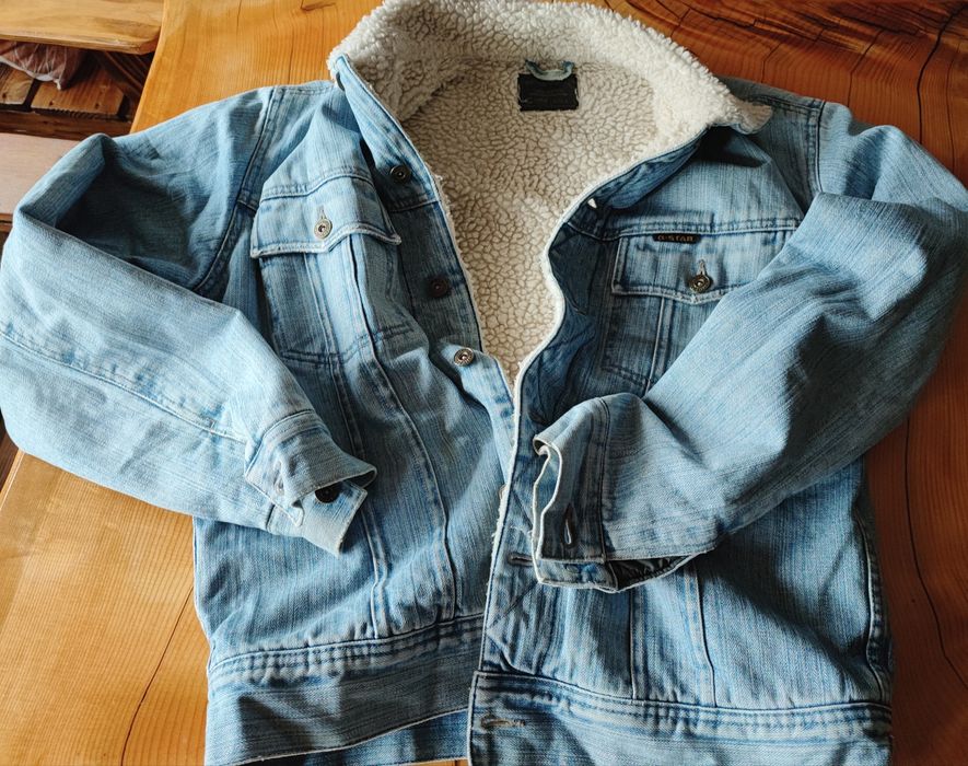 Мъжки винтидж оригинални маркови дънкови якета камуфлаж G-star L Xl