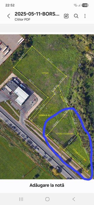 Vand teren intravilan situat pe calea Borsului nr 39