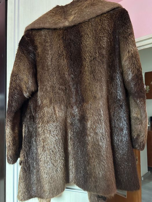 Haină de blană naturală de vulpe