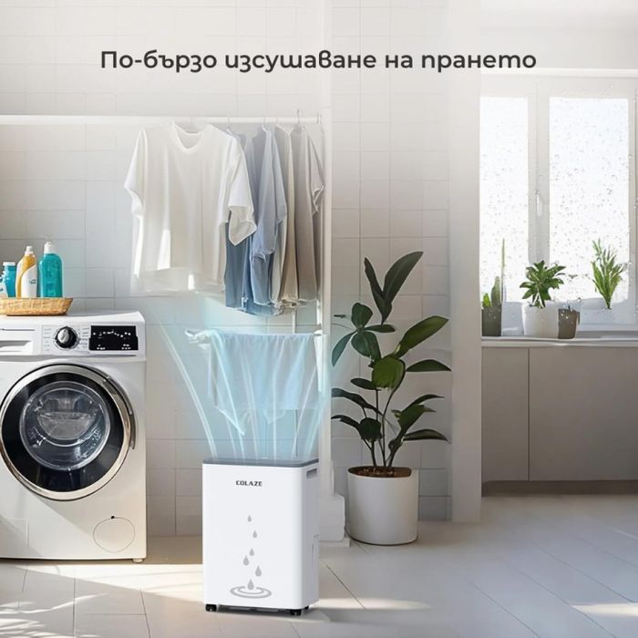 Влагоуловител COLAZE за мазе – Тихо и ефективно решение срещу