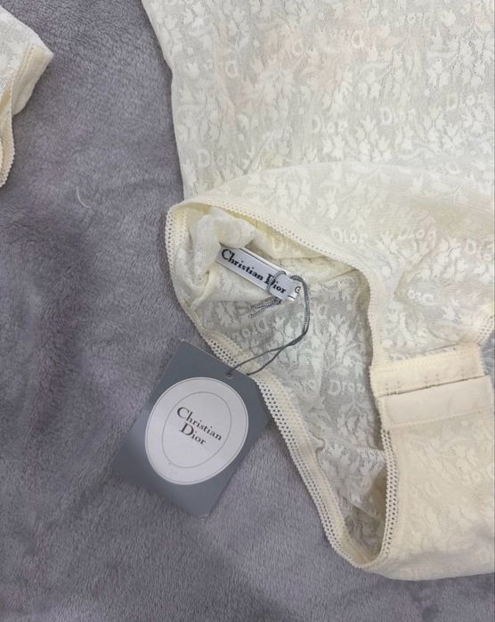 Body danela Christian Dior alb/negru/galben