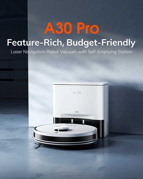 Aspirator Robot ILIFE A30PRO  5000Pa Auto-Golit Mop 180min  SIGILAT