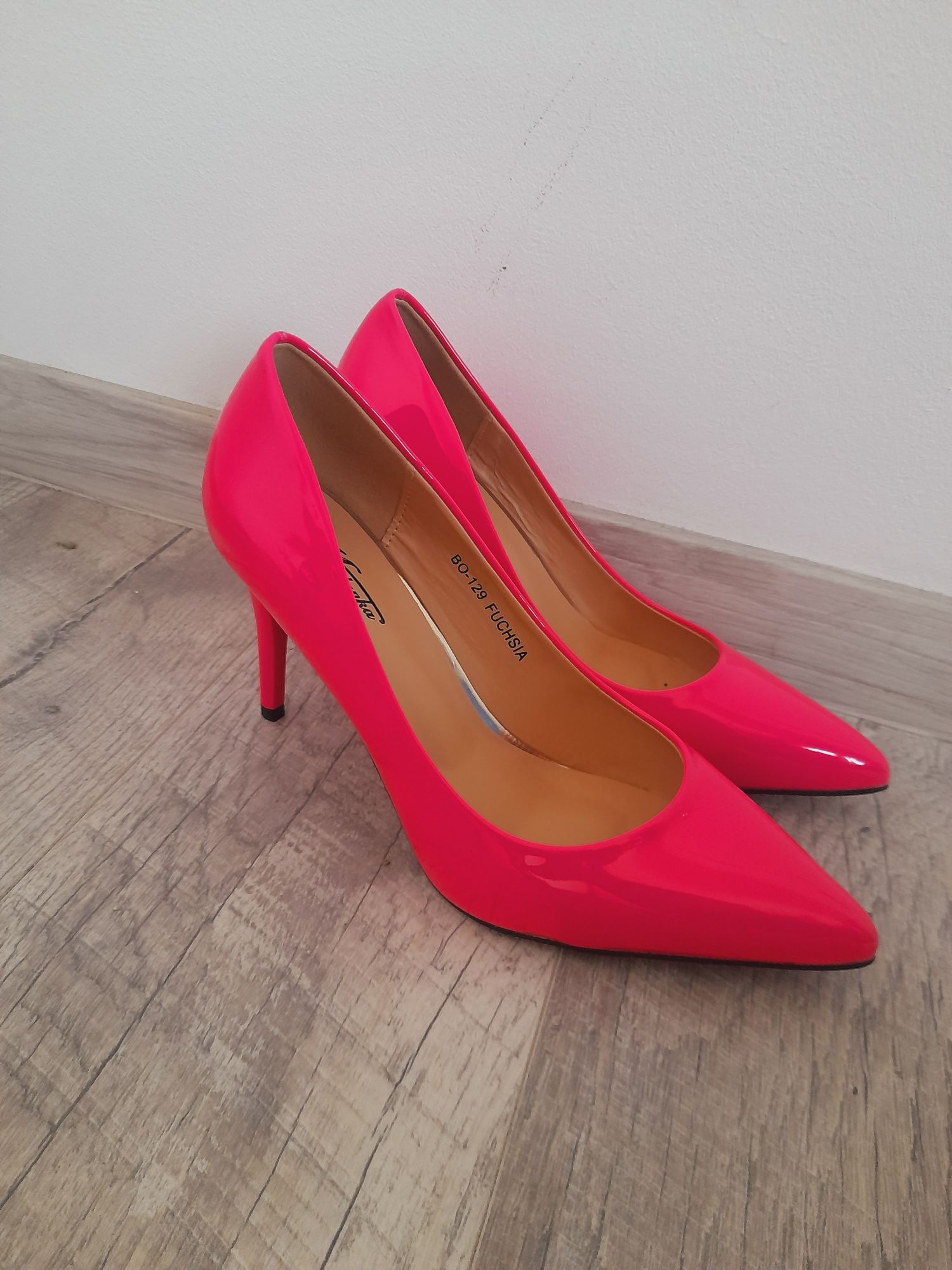 Pantofi noi, fucsia, stiletto