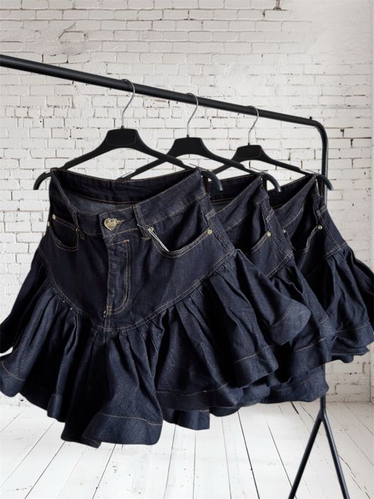 Дънкова пола с воали