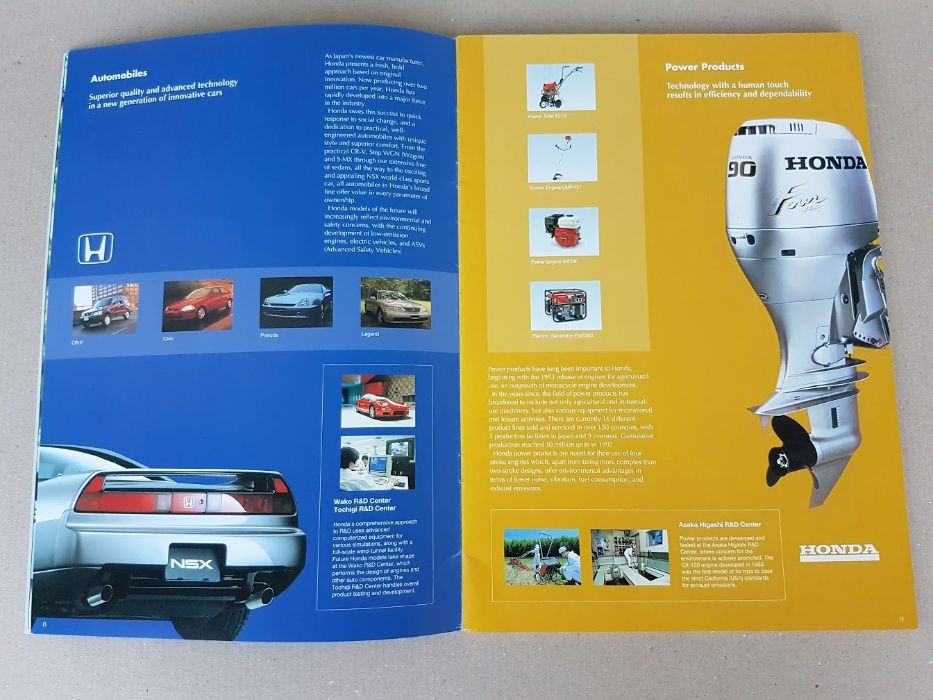Honda Motor Co каталог на Английски език Хонда Мотор Къмпани