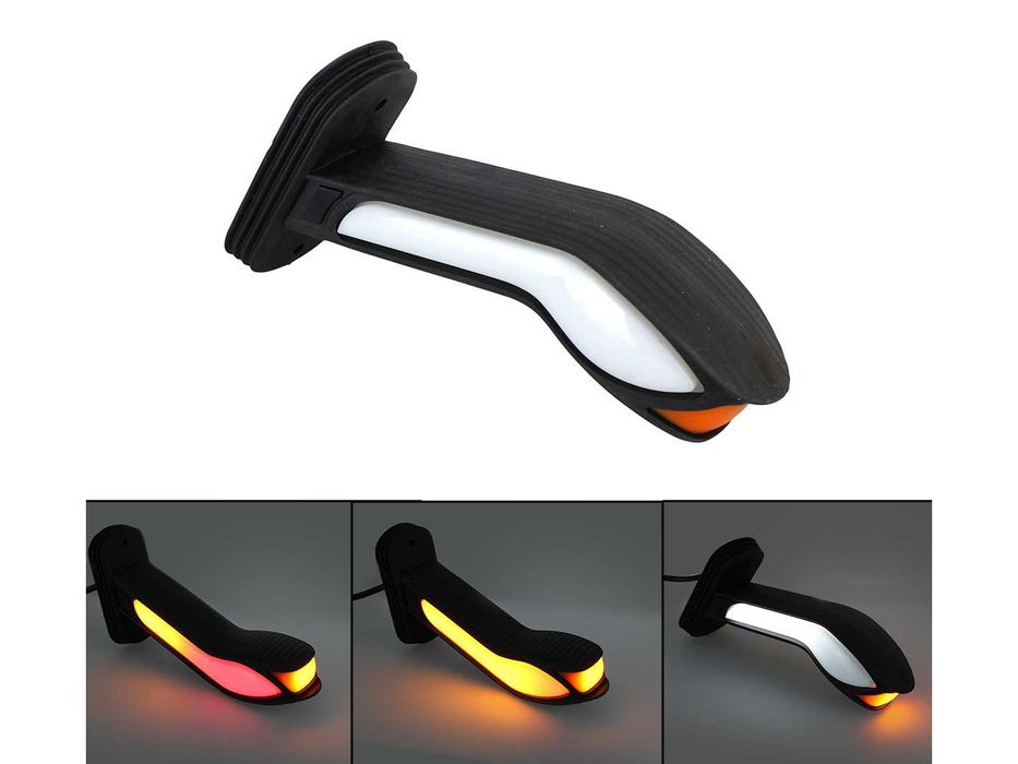 ЛЕД LED NEON Габарит рогче тип Кобра 45° -с бягащ мигач, 19 см, 12-24V