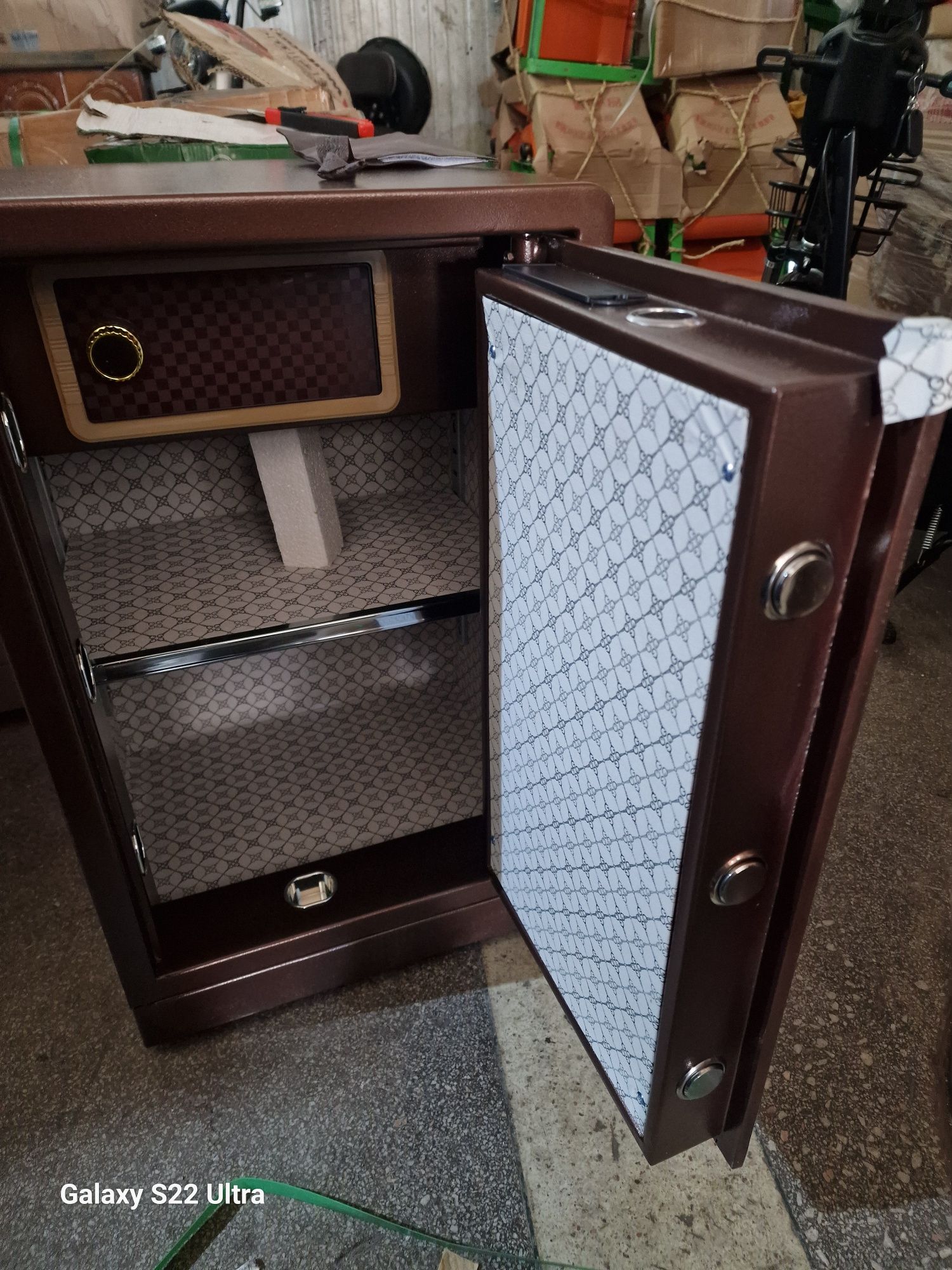 Seif metalic 70cm cu sertar interior