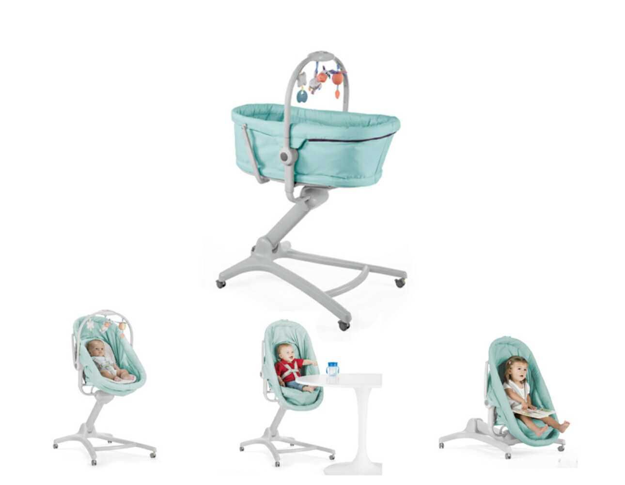 Chicco Baby Hug 4 în 1 – Cuib, Sezlong, Scaun de Masă și Fotoliu