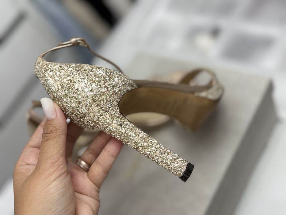 Sandale Jimmy Choo Misty 100 gliter 37.5