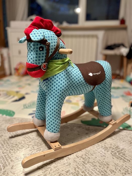 Calut balansoar de lemn, cu sunete, 1-3 ani, Imaginarium, stare f buna